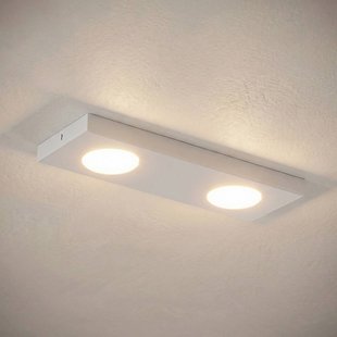 SIGMA Plafondlamp Hero, wit, 2-lamps, 35 x 12 cm, metaal, GX53