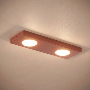 SIGMA Plafondlamp Hero, rood, 2-lamps, 35 x 12 cm, metaal, GX53