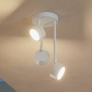 SIGMA Plafondspot Nemo, 3-lamps, wit, beweegbaar, GX53