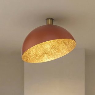 SIGMA Plafondlamp Sfera, Ø 50 cm, rood/goud, metaal, E27