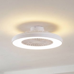 Lindby LED plafondventilator Teleo, Ø 58 cm, wit, DC, Tuya