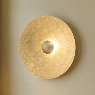 SIGMA LED wandlamp Sole M, Ø 65 cm, goudkleurig, staal, 3.000 K