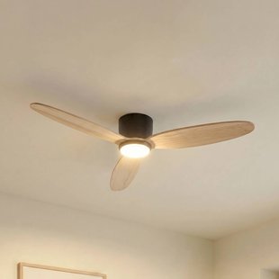 Lucande LED plafondventilator Lignia, Ø 132 cm, CCT, dimbaar