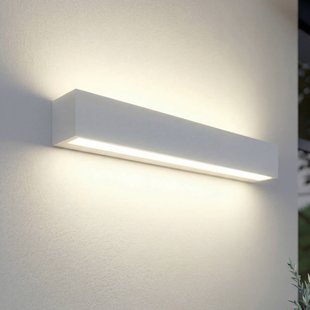 Lucande LED buiten wandlamp Lengo, 50 cm, wit, up/down, 3000 K