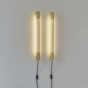 GEJST wandlamp Radent Stekker, messing, hoogte 70 cm, G13 LED