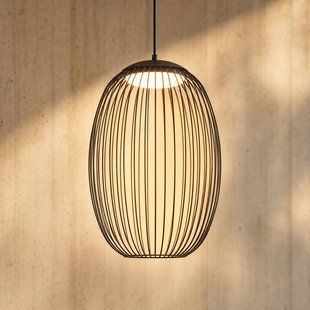 Lucande LED buiten hanglamp Richi, zwart, 40 cm, dimbaar