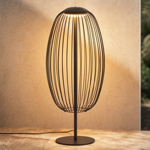 Lucande LED buiten vloerlamp Richi, zwart, hoogte 90 cm, IP44