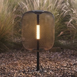 Lucande LED-zonne-energie-grondlamp Faylen, zwart, IP65