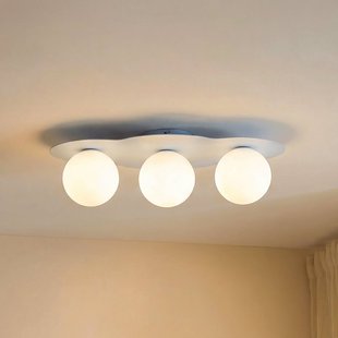 TK Lighting Plafondlamp Cloud, blauw, 3-lamps, glas, lengte 51 cm, G9
