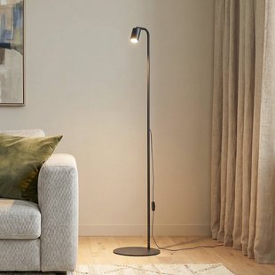 TK Lighting Vloerlamp Nex, zwart, metaal, hoogte 140 cm, GU10