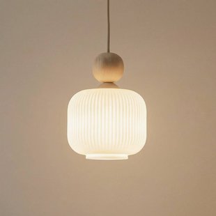 TK Lighting Hanglamp Ballo, 1-lamp, wit, glas, Ø 15 cm, E14