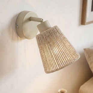 Lindby wandspot Anuva, beige, papier, 1-lamp, E14