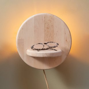 GOOD & MOJO wandlamp Corsica, naturel, elzenhout, stekker