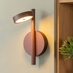 GOOD & MOJO LED wandlamp Okinawa, bruin, stekker, hout