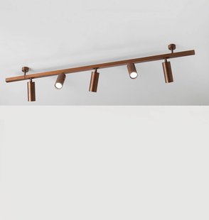 Cremasco Plafondlamp 7534, gepatineerd hout, 5-lamps, GU10