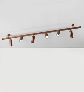 Cremasco Plafondlamp 7535, gebrand hout, 6-lamps, GU10