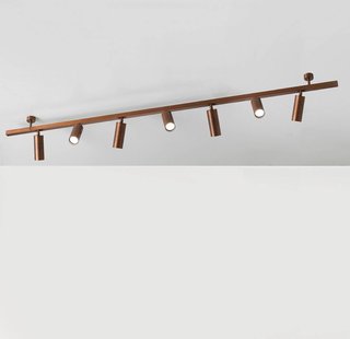 Cremasco Plafondlamp 7536, gebruneerd hout, 7-lamps, GU10