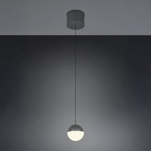 Reality Leuchten LED hanglamp Senta, antraciet, Ø 10 cm, 3.000 K, 1-lamp.