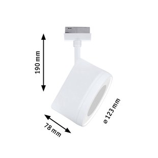 Paulmann URail LED-spot Arena, signaalwit, 2.700 K, dimbaar