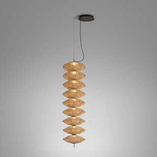 Bover LED hanglamp Yuyun S/9L, dimbaar 0-10V, beige