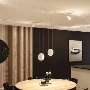 Paulmann URail LED-hanglamp Alejandro, signaalwit, 3000K, dimbaar.