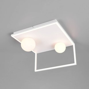Trio Lighting LED plafondlamp Arola, mat wit, breedte 37 cm, metaal