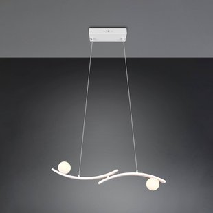 Trio Lighting LED hanglamp Napoli, mat wit, lengte 82 cm, metaal, CCT