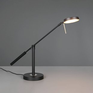Trio Lighting LED tafellamp Monza, matzwart, hoogte 52 cm, metaal