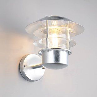 Trio Lighting Buitenwandlamp Ruvuuma zinkkleurig Ø 22 cm naar boven gericht