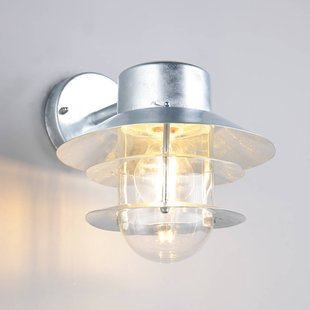 Trio Lighting Buitenwandlamp Ruvuuma zinkkleurig Ø 22 cm naar beneden gericht