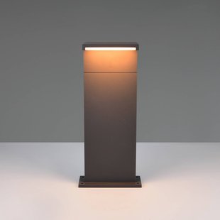 Trio Lighting LED sokkellamp Ravi, antraciet, hoogte 50 cm, metaal, IP65