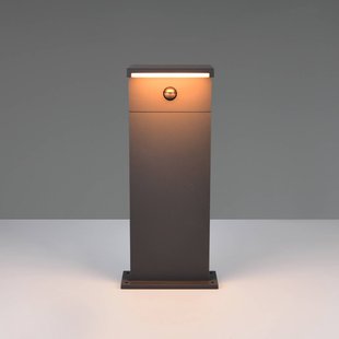 Trio Lighting LED sokkellamp Ravi, antraciet, hoogte 50 cm, sensor, IP54