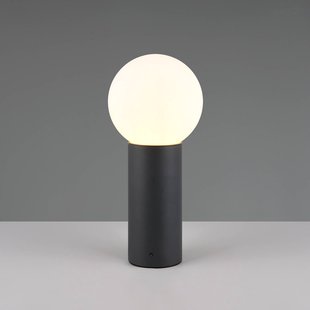 Trio Lighting Sokkellamp Mures, antraciet, hoogte 40 cm, metaal