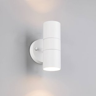 Trio Lighting Buitenwandlamp Turia, mat wit, hoogte 16 cm, metaal