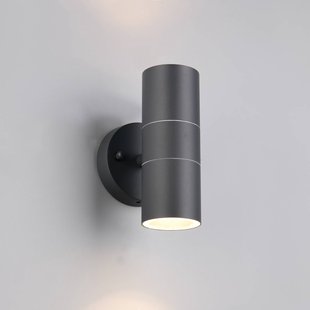 Trio Lighting Buitenwandlamp Turia, antraciet, hoogte 16 cm, metaal