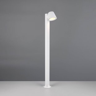 Trio Lighting Tuinpadverlichting Beni, mat wit, hoogte 100 cm, metaal