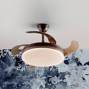 Schuller Valencia LED plafondventilator Vento bruin/rookgrijs DC Ø 100 cm stil