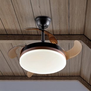 Schuller Valencia LED plafondventilator Vento zwart/brons/rookkleurig Ø 90 cm stil