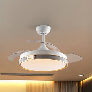 Schuller Valencia LED plafondventilator Herón wit/goud/grijs/transparant Ø106 cm stil