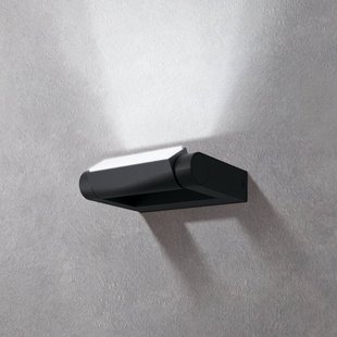 EGLO LED buiten wandlamp Brianza, zwart, breedte 20 cm, metaal