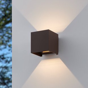EGLO LED buiten wandlamp Calpino 3, roestkleurig, breedte 10 cm, 2-lamps