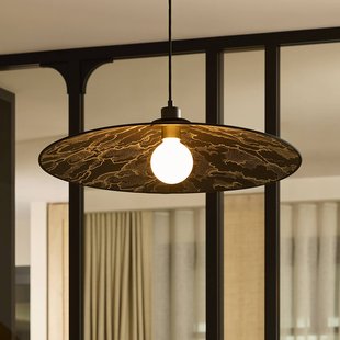 MARKET SET Hanglamp Gatsby, zwart kumo, Ø 60 cm, E27