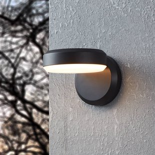 EGLO LED buiten wandlamp Fornaci, zwart, breedte 16 cm, metaal