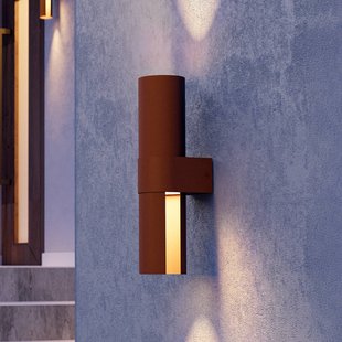EGLO LED buiten wandlamp Montelauro, roestkleurig, hoogte 32 cm, metaal