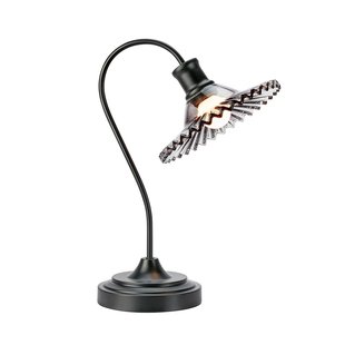 Markslöjd Tafellamp Nova, zwart, rookglas, hoogte 41,5 cm, E27