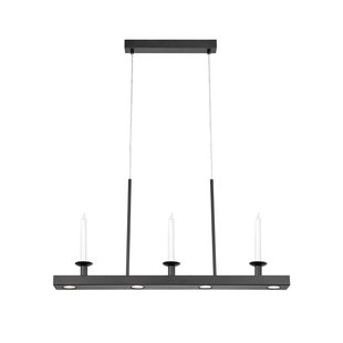 Markslöjd LED hanglamp Dining, zwart, lengte 82 cm, ijzer, dimbaar.