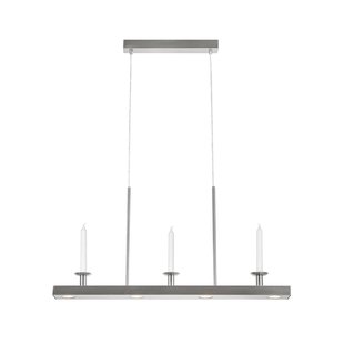Markslöjd LED hanglamp Dining, nikkel, ijzer, lengte 82 cm, dimbaar.