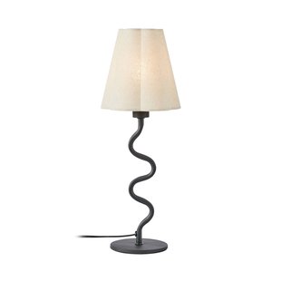 Markslöjd Tafellamp Veya, zwart/beige, linnen, hoogte 41 cm, E14