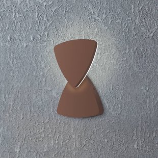 EGLO LED buiten wandlamp Pedersano, roestkleurig, breedte 14 cm, driehoekig