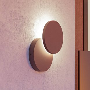 EGLO LED buiten wandlamp Pedersano, roestkleurig, Ø 14 cm, metaal